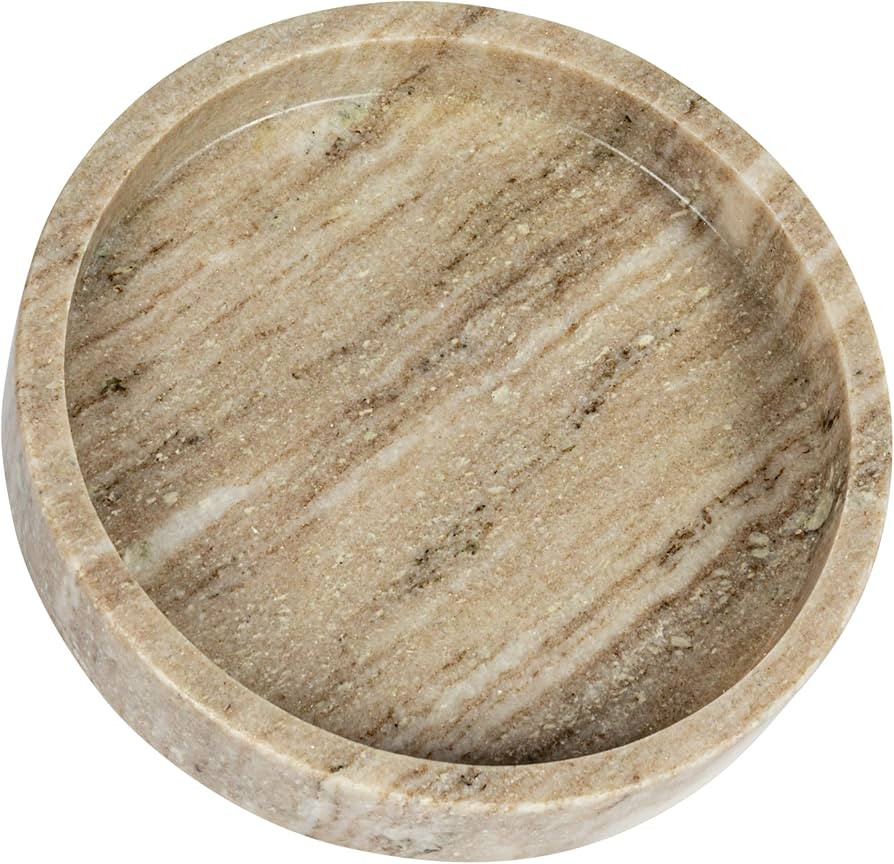 Bloomingville 8 Inches Marble Bowl, Beige Dish | Amazon (US)