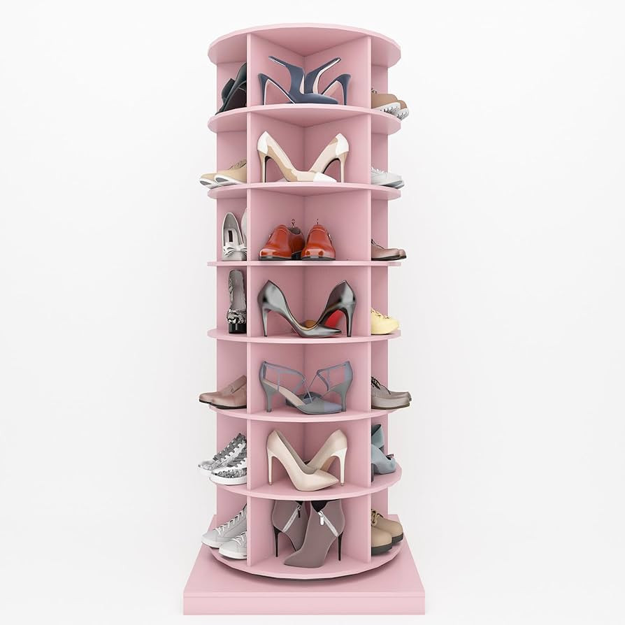 Maotifeys Rotating Shoe Rack Tower, 7-Tier Spinning Shoe Rack, Free Standing 360° Revolving Shoe... | Amazon (US)
