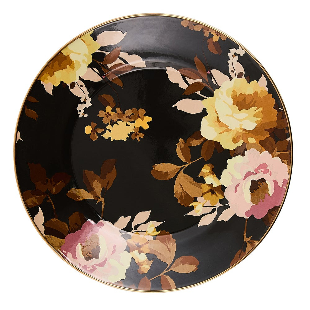 Wild Rose Brown Dinner Plate | MacKenzie-Childs