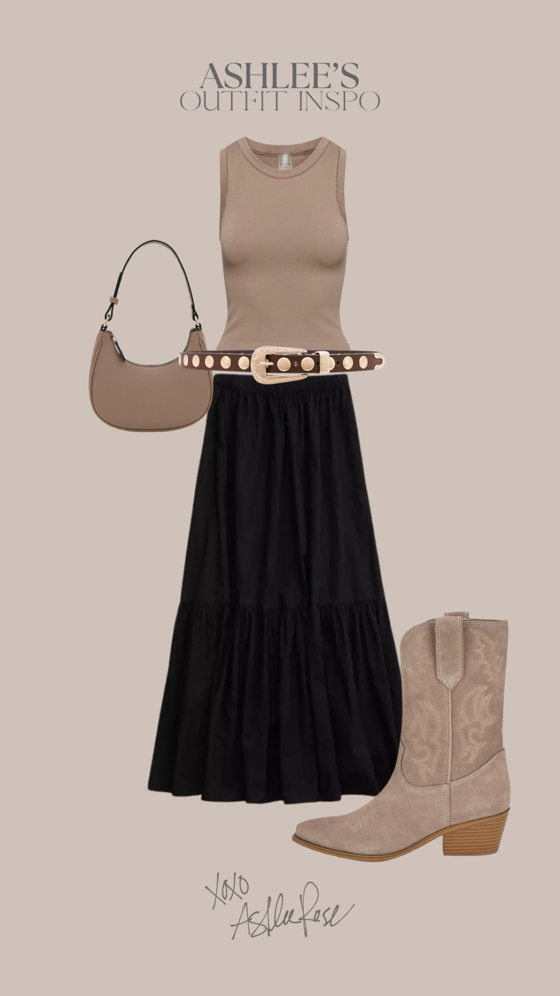 A little Sunday outfit inspo.. maxi skirts + boots make the perfect transitional duo into fall ☀️🍁

Outfit Inspo, Maxi Skirt, Cowboy Boots 
