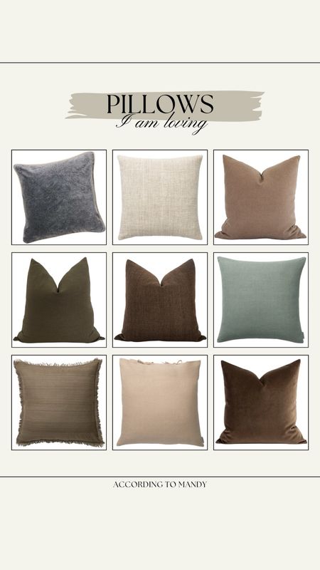 Pillows I am loving! 

Loving muted colors and neutral for spring! 

velvet pillow, etsy pillows, pillow covers, magnolia home, lulu & georgia, mcgee & co, living room pillows, neutral pillows, neutrals for spring

#LTKhome