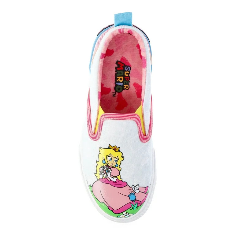 Super Mario Princess Peach Slip-On Twin Gore Sneakers | Walmart (US)