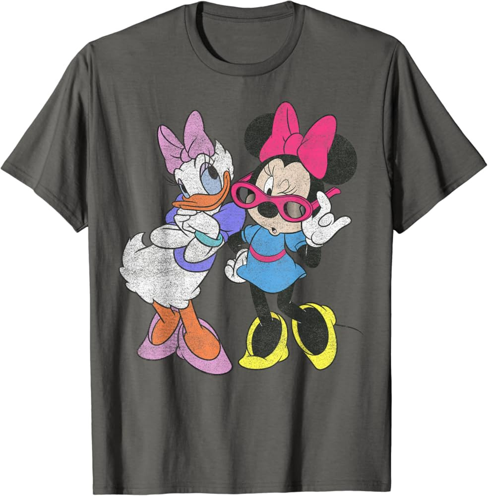 Disney Mickey And Friends Daisy & Minnie Fashion Short Sleeve T-Shirt | Amazon (US)