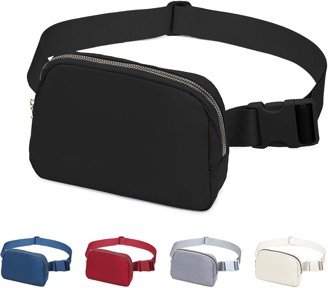 MISS LULU Unisex Mini Belt Bag with Adjustable Strap Small Waist Pouch for Workout Running Travel... | Amazon (US)
