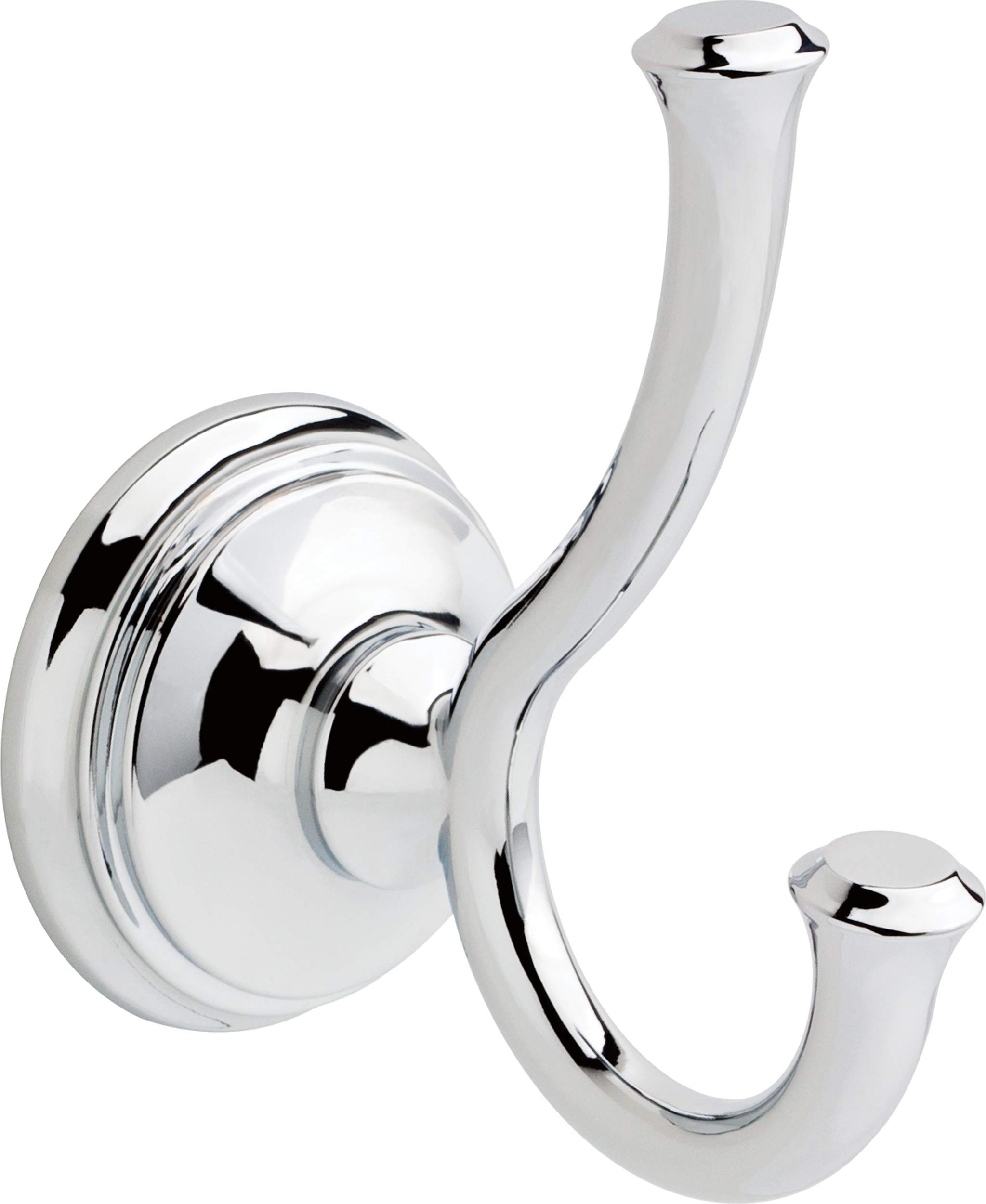Delta 79735 Cassidy Double Towel Hook Bath Hardware Accessory in Polished Chrome | Amazon (US)