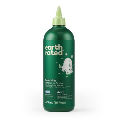 Earth Rated 4-in-1 Deshedding Hypoallergenic Dog Shampoo and Conditioner - White Tea & Basil Scent - 16 fl oz | Target