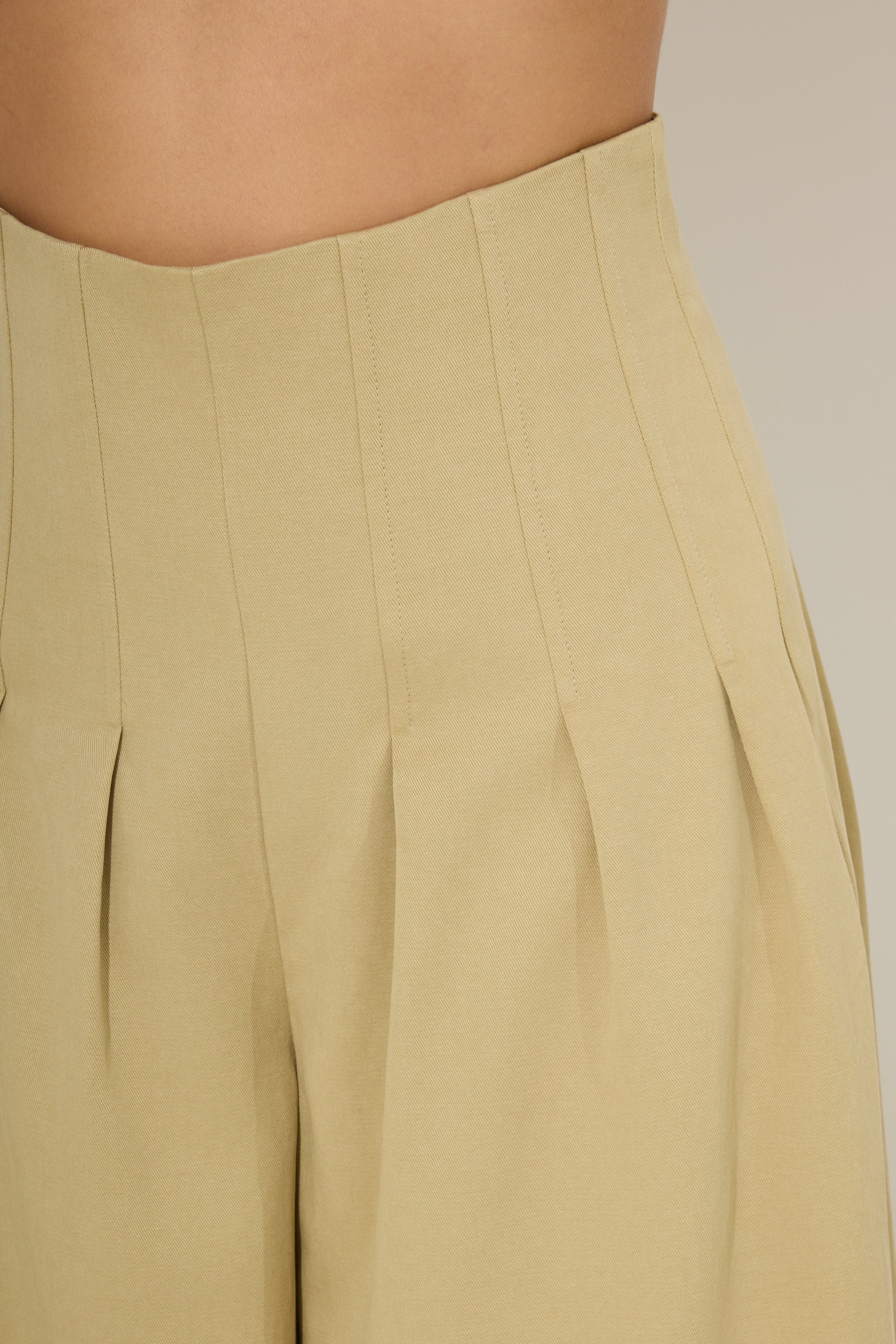 Cotton Mix Cinched Trousers | Odd Muse