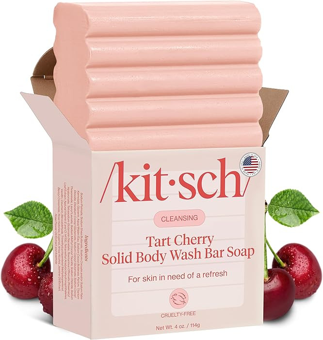 Kitsch Cleansing Tart Cherry Soap Bar with Refreshing Scent - Eco-Friendly Body Wash Women Love -... | Amazon (US)