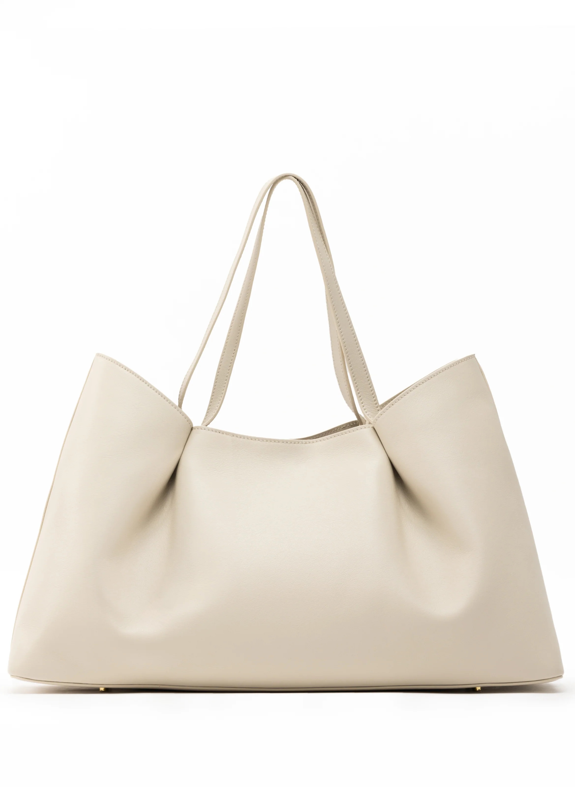 Dimple Tote Leather Sesame - Daily Carry Tote - Elleme | Elleme