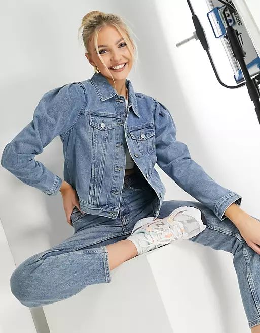 Urban Bliss – Jeansjacke mit Puffärmeln in Blau | ASOS (Global)