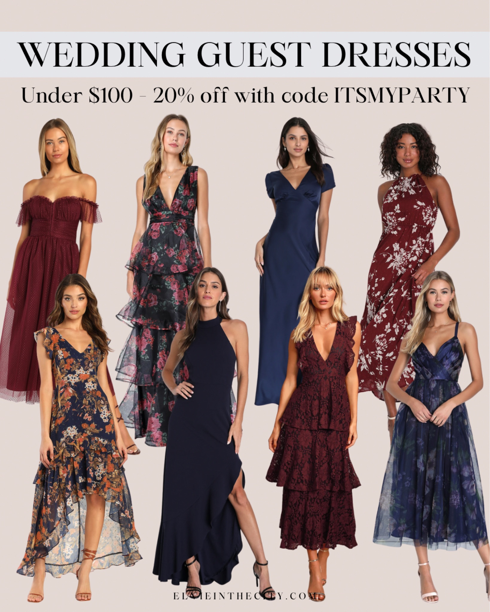 Wedding guest dresses under $100. Save 20% with code ITSMYPARTY. 

formal dress, long dress, maxi, off the shoulder, fall formal style, fall wedding guest, floral

#LTKunder100 #LTKstyletip #LTKwedding