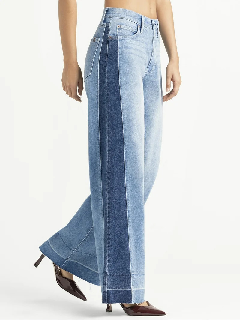 Jessica Simpson Women's and Women's Plus Freesia Wide Leg Jeans, 32" Inseam,Sizes 2-24W | Walmart (US)