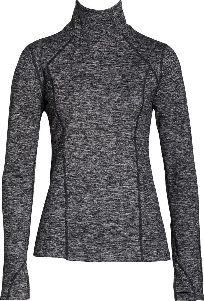 Zella Cozy Space Dye Tech Turtleneck Training Top | Nordstrom | Nordstrom