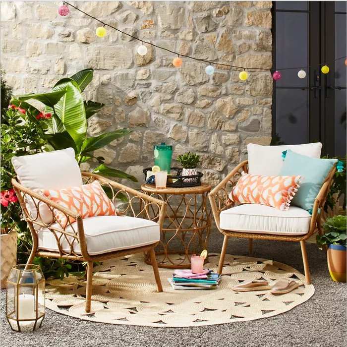 Britanna 2pk Patio Club Chair Natural - Opalhouse™ | Target