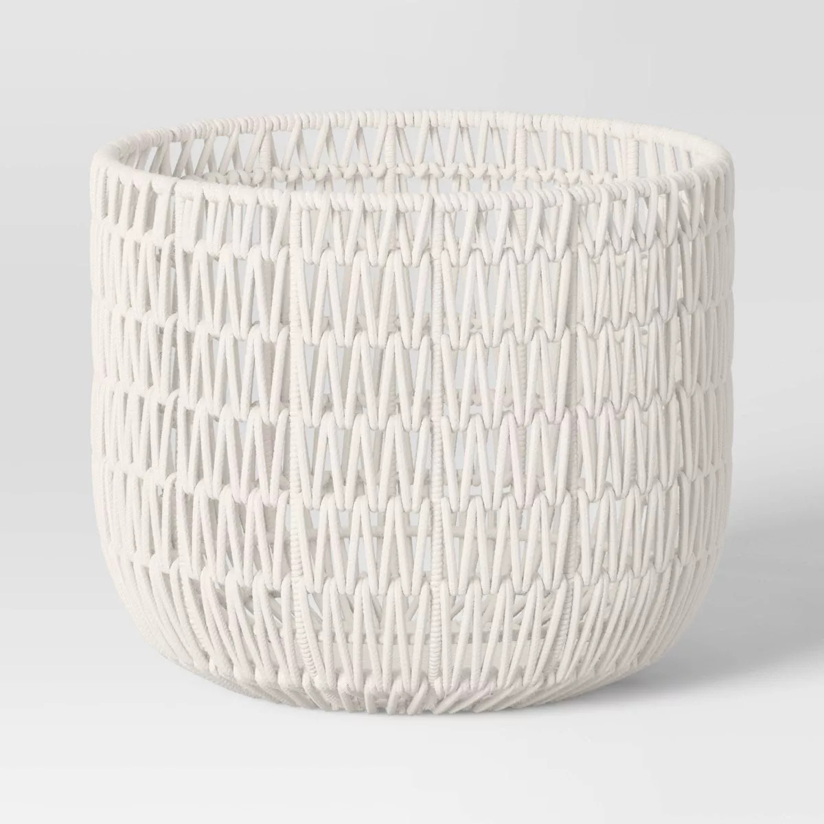 Rope Basket Cream - Threshold™: Handcrafted Polyester & Cotton, Storage for Blankets, Spot Clea... | Target