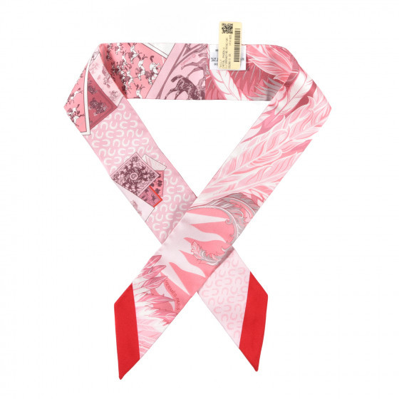 HERMES Silk Cheval Phoenix Twilly Grenadine Rose Gris | Fashionphile