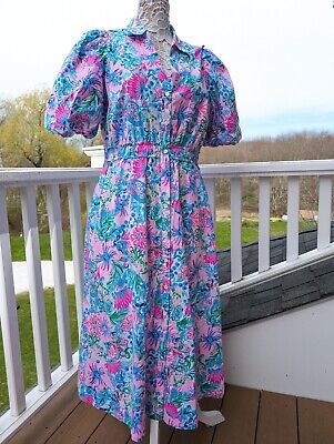 Lilly Pulitzer Gorgeous  Tassie Midi Dress Sz 14 | eBay US