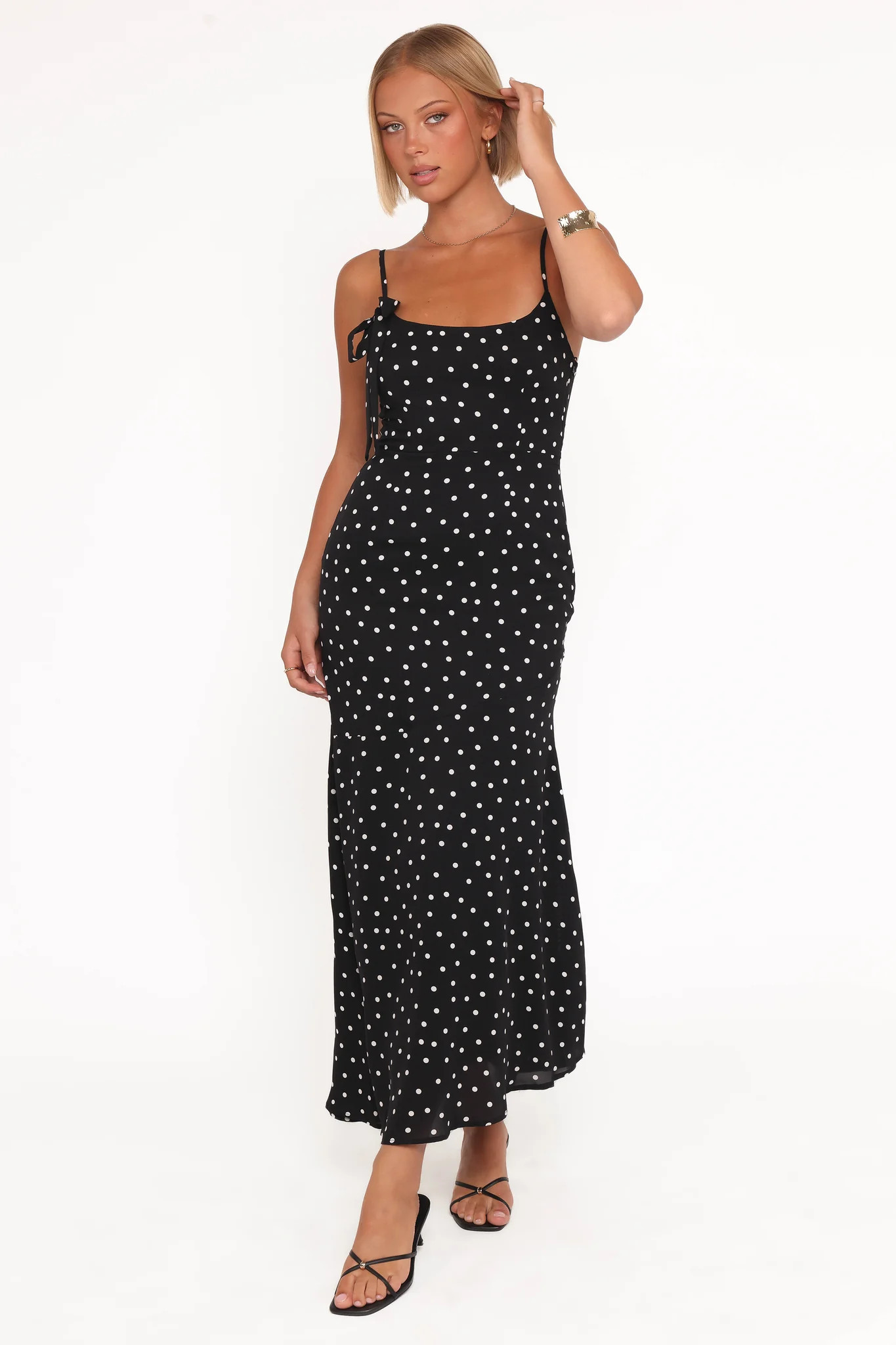 Lexia Midi Dress - Black Polka Dot | Petal & Pup (US)