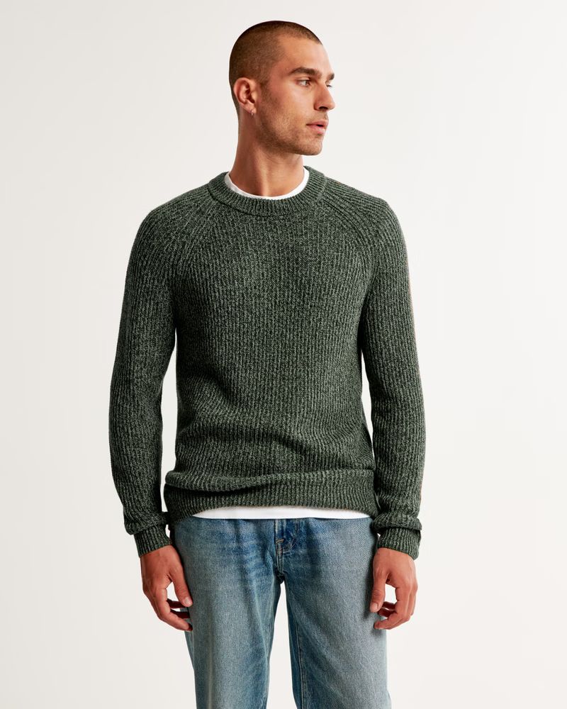Textured Marled Crew Sweater | Abercrombie & Fitch (US)