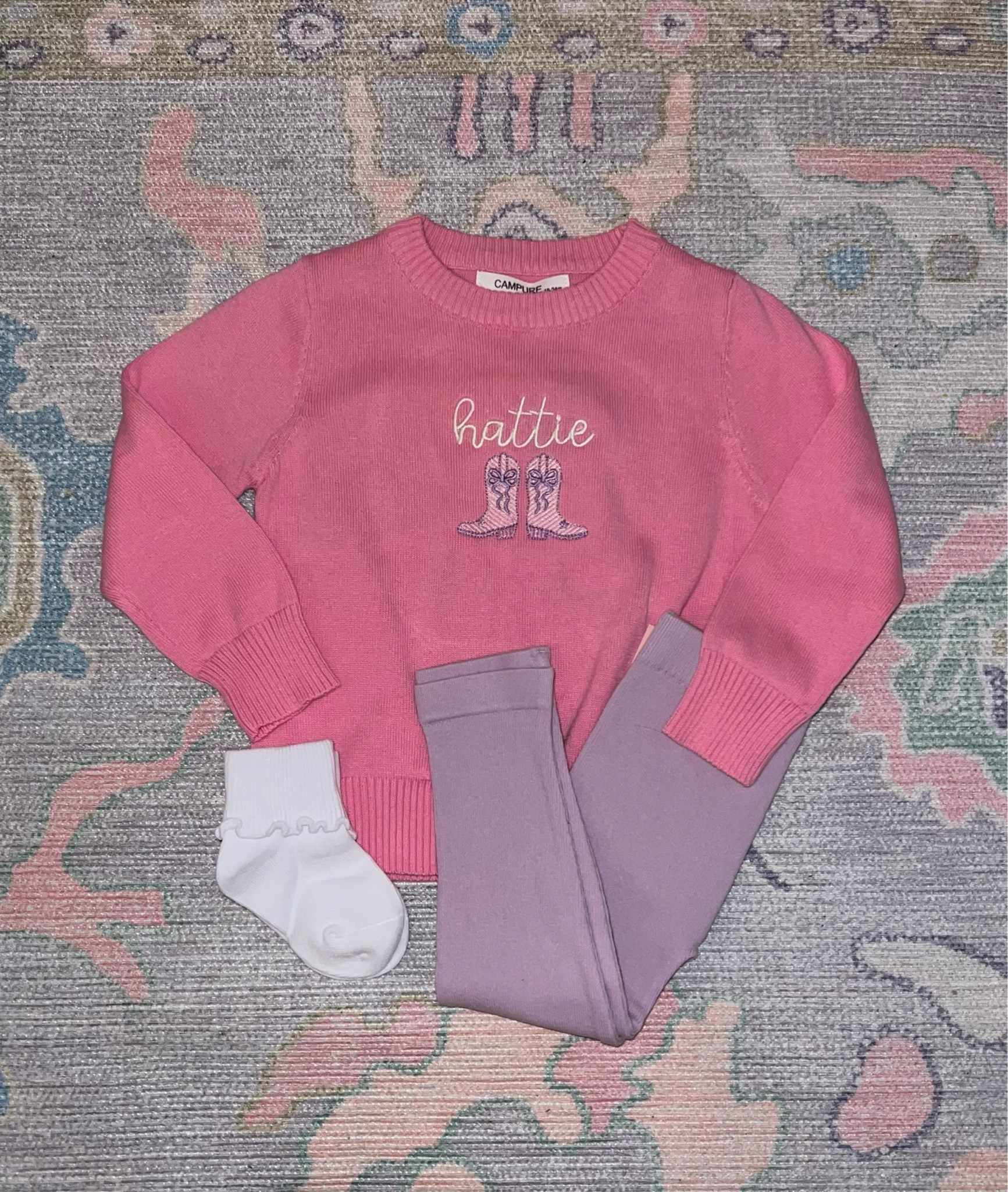 Order this sweater and take it right to your monogrammer! There’s tons of colors and the quality is great, I ordered Hampton the cream color and had his name put on it in primary colors for school 🍎

#LTKKids #LTKBaby