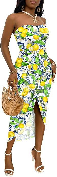 Women's Tube Strapless Dress | Amazon (US)