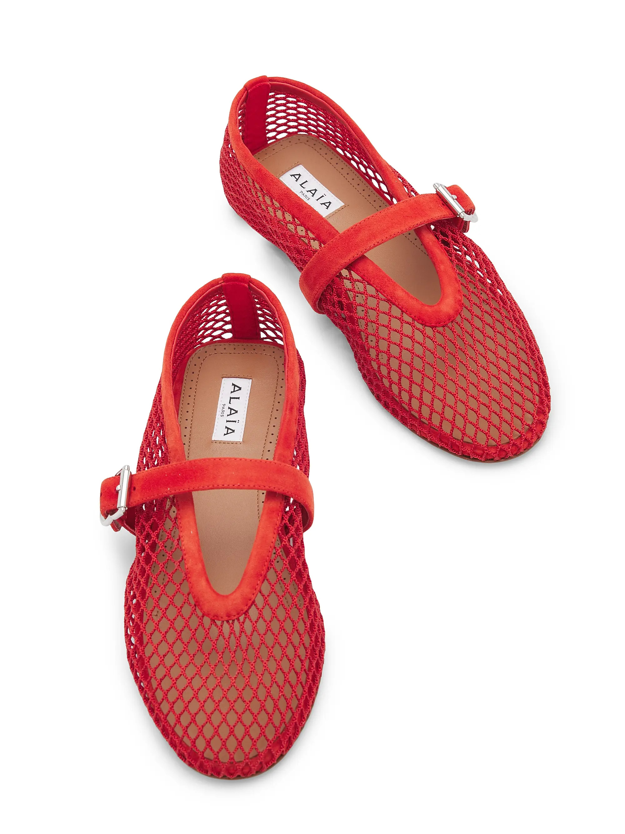 Ala\u00efa Fishnet Ballet Flats | Saks Fifth Avenue | Saks Fifth Avenue