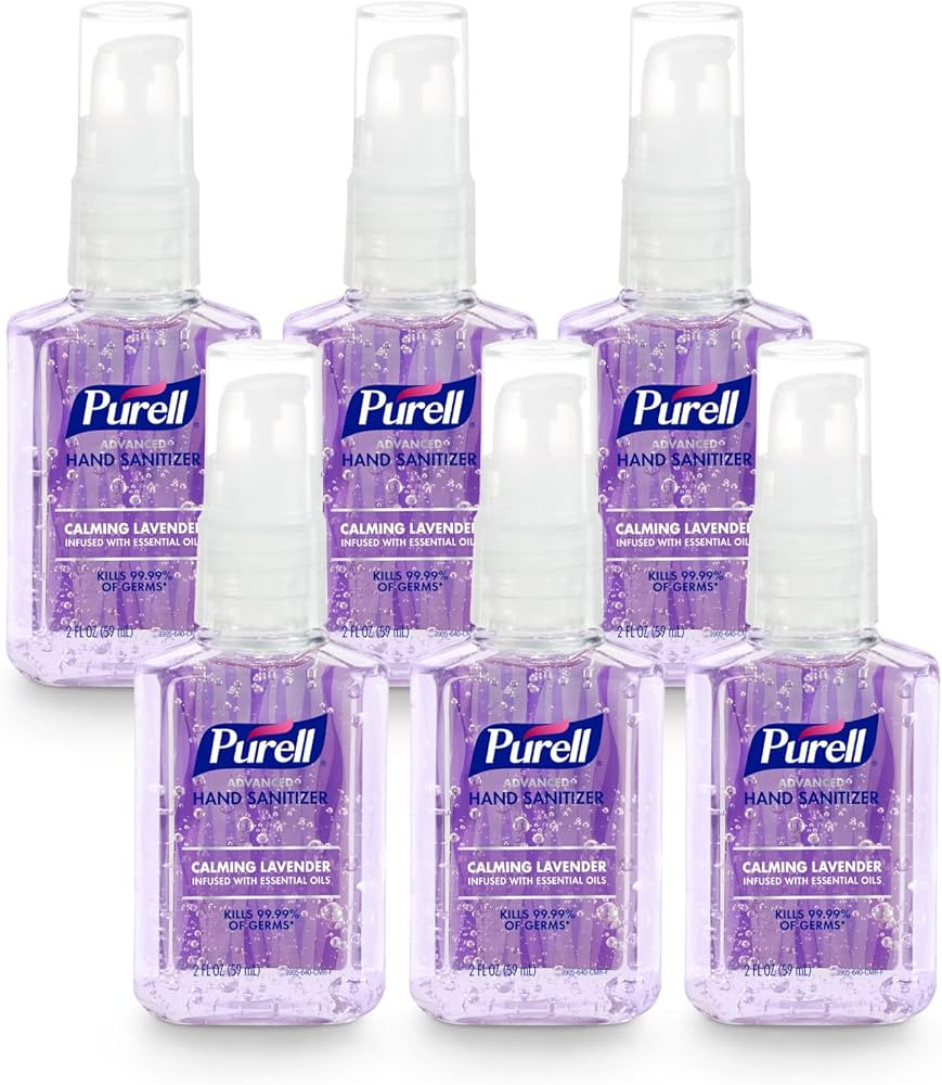 Purell Advanced Hand Sanitizer Gel Infused with Essential Oils, Calming Lavender, 2 fl oz Travel-... | Amazon (US)