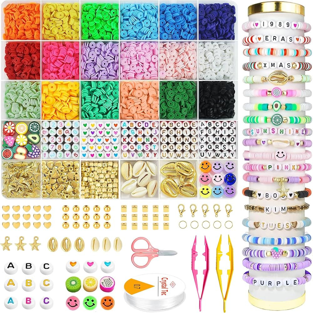 OHOME Stocking Stuffers for Kids Girls - 5300 Clay Beads Bracelet Making Kit,Arts and Crafts for ... | Amazon (US)