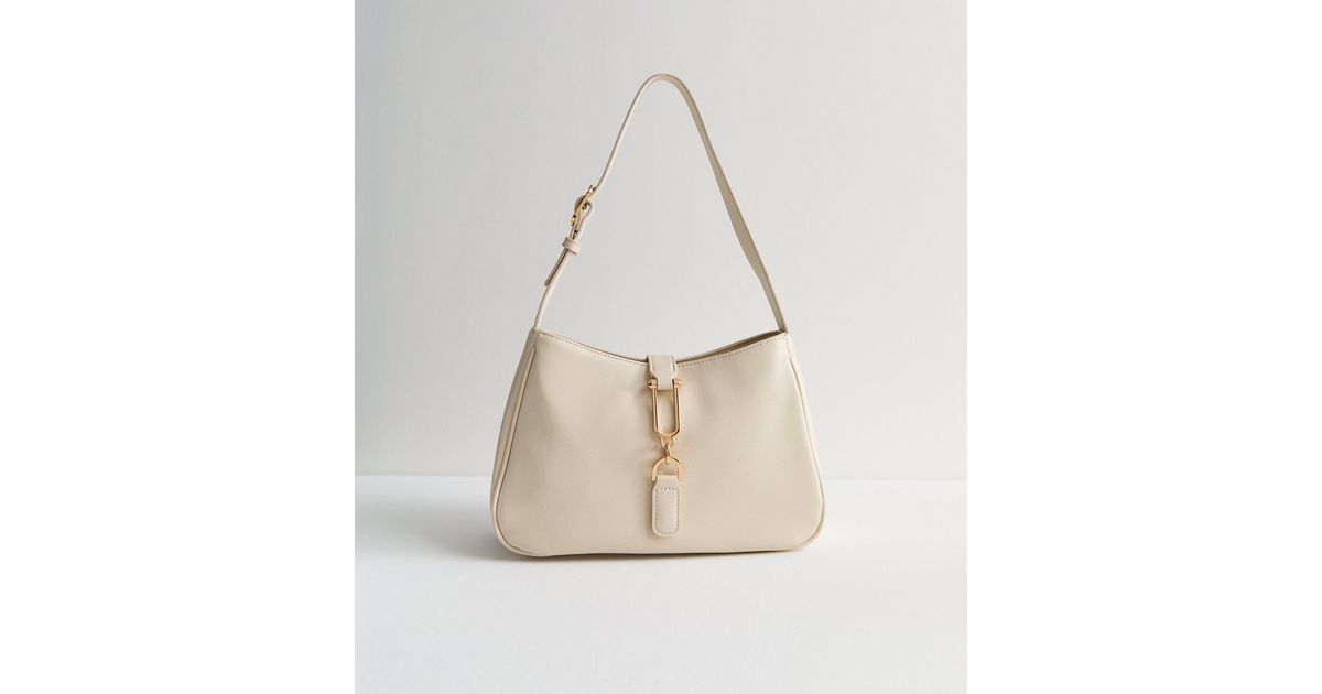 Cream Leather-Look Shoulder Bag
						
						Add to Saved Items
						Remove from Saved Items | New Look (UK)