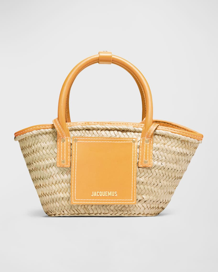 Jacquemus Le Petit Panier Soli Wicker Top-Handle Bag | Neiman Marcus
