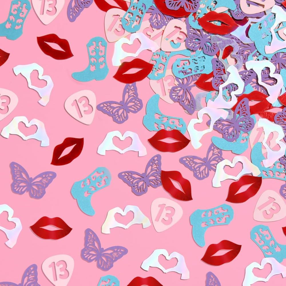 xo, Fetti Eras Party Confetti - 200 pcs | Concert Tablescape, Bachelorette Table Decor, Birthday ... | Amazon (US)