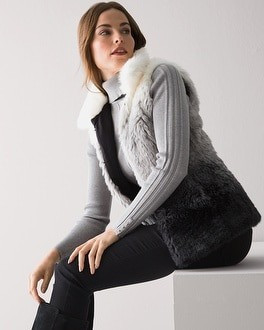Petite Ombre Faux Fur Vest | White House Black Market