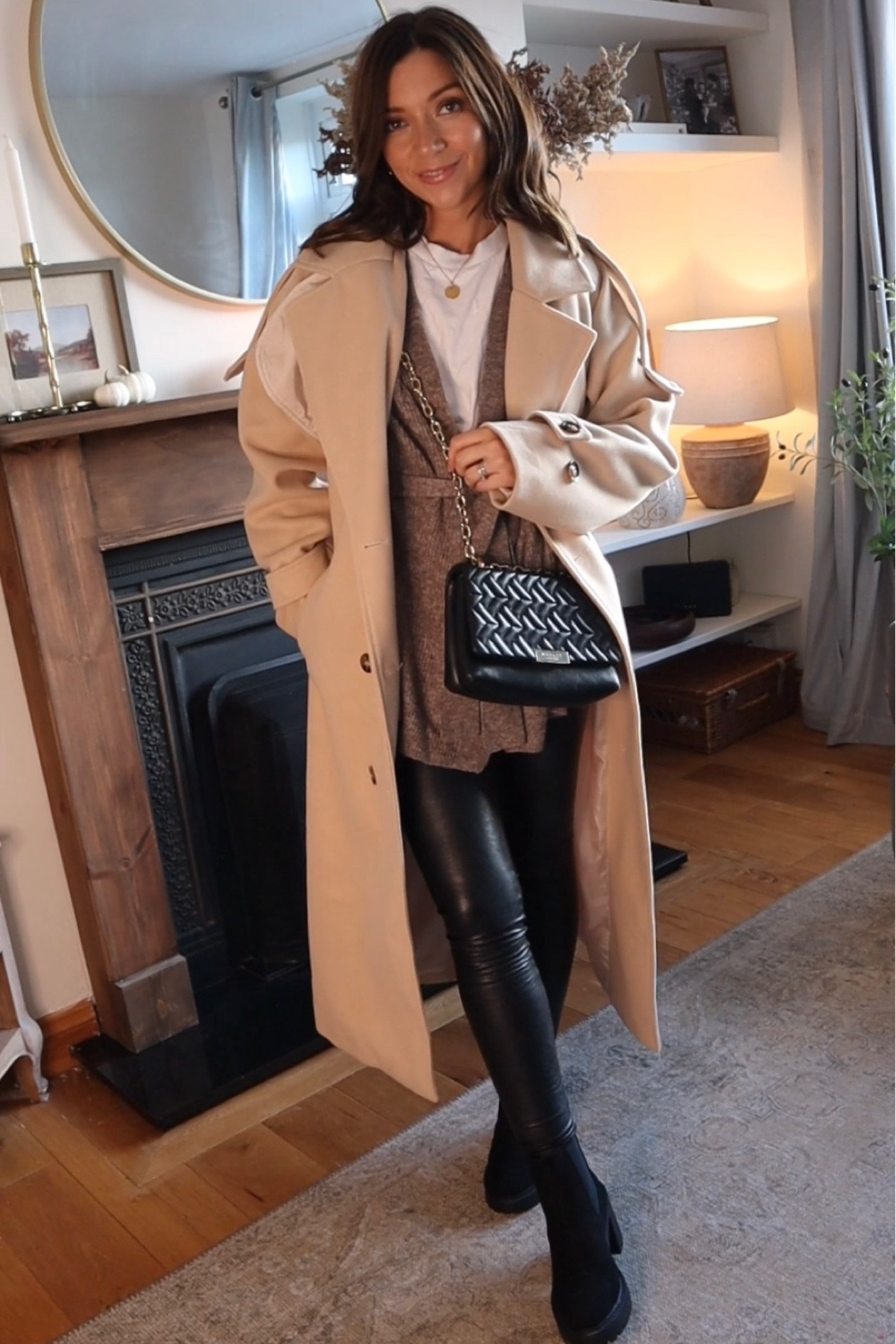 Cosy winter outfits 

Coat is pretty little thing - old but I’ve linked the exact one and then some similar ones 

Cardigan is H&M last year but I’ve found one which is very similar 

Leggings are Comnando which are amazing 

Boots are asos and recent so I’ve linked those 



#LTKstyletip #LTKSeasonal #LTKeurope