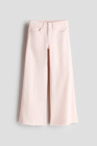 H & M - Wide-Leg Twill Pants - Pink | H&M (US + CA)