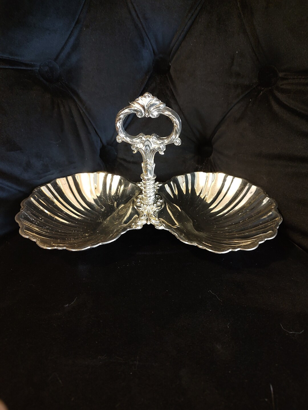 Silver Shell Dish Vintage Trinket Double Dish Serving Tray - Etsy | Etsy (US)