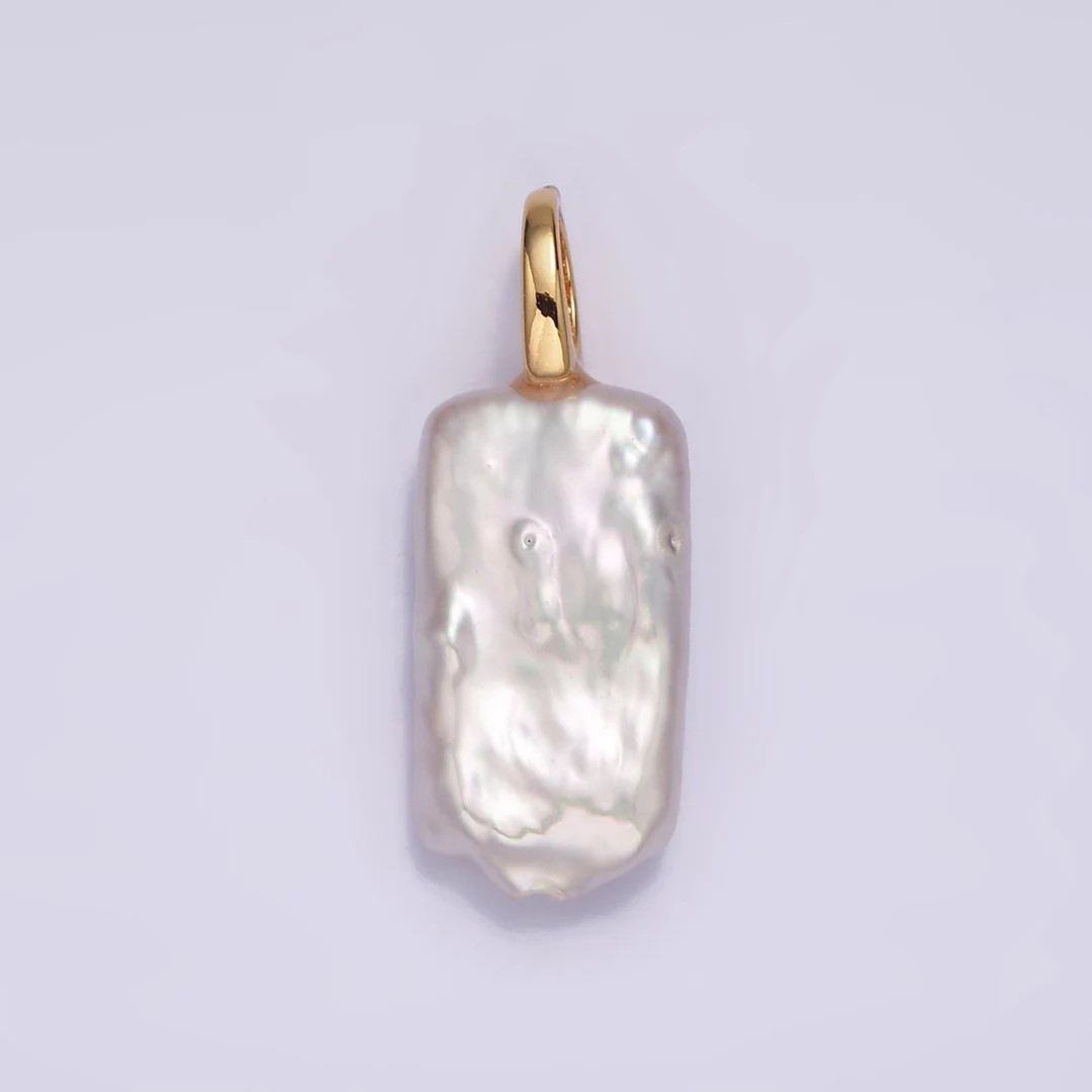 Natural Freshwater Pearl Charm Organic Shaped Gold Filled Pearl Charm 1 Piece Jewelry Making Supp... | Etsy (US)