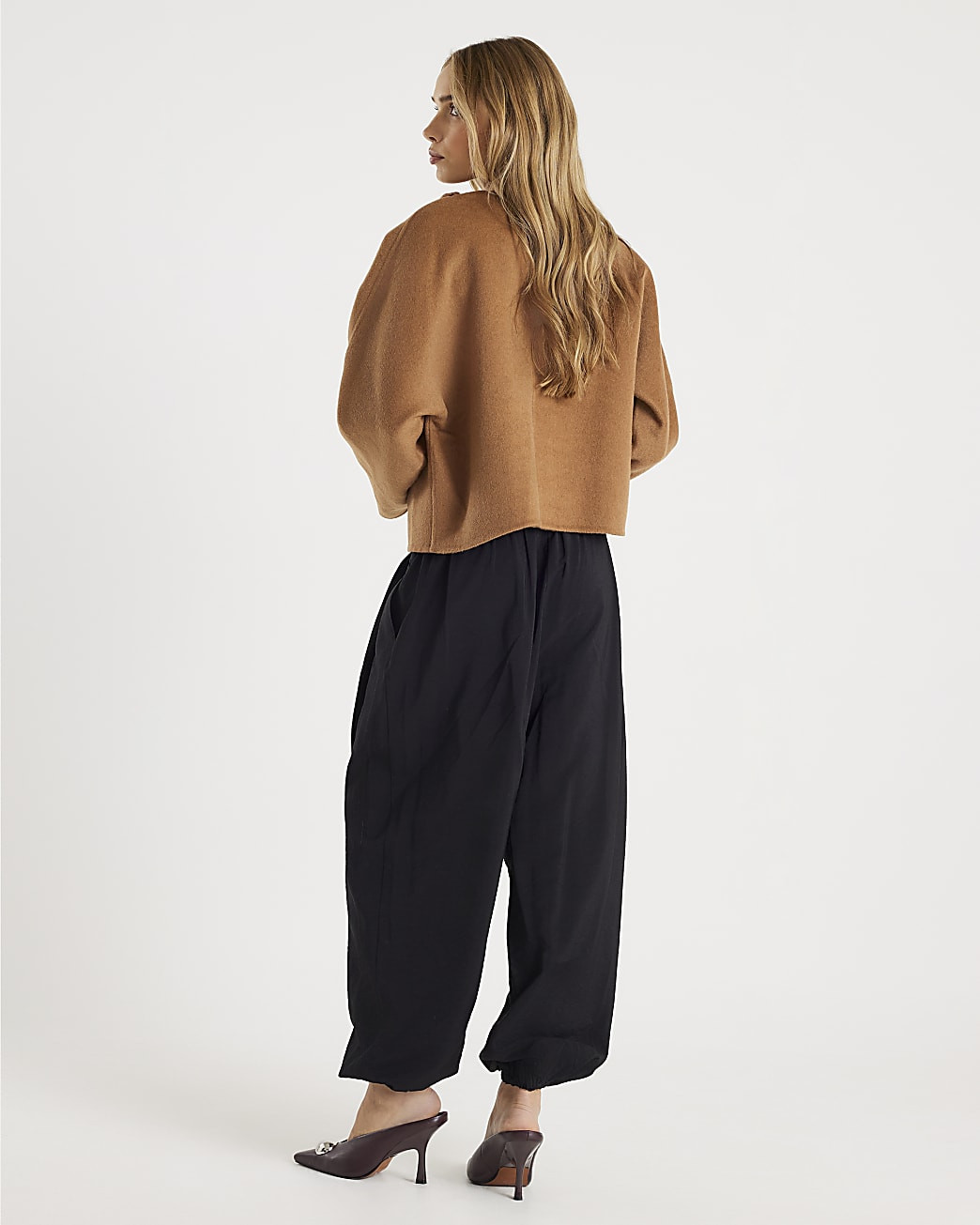 Black Balloon Trousers | River Island UK & IE