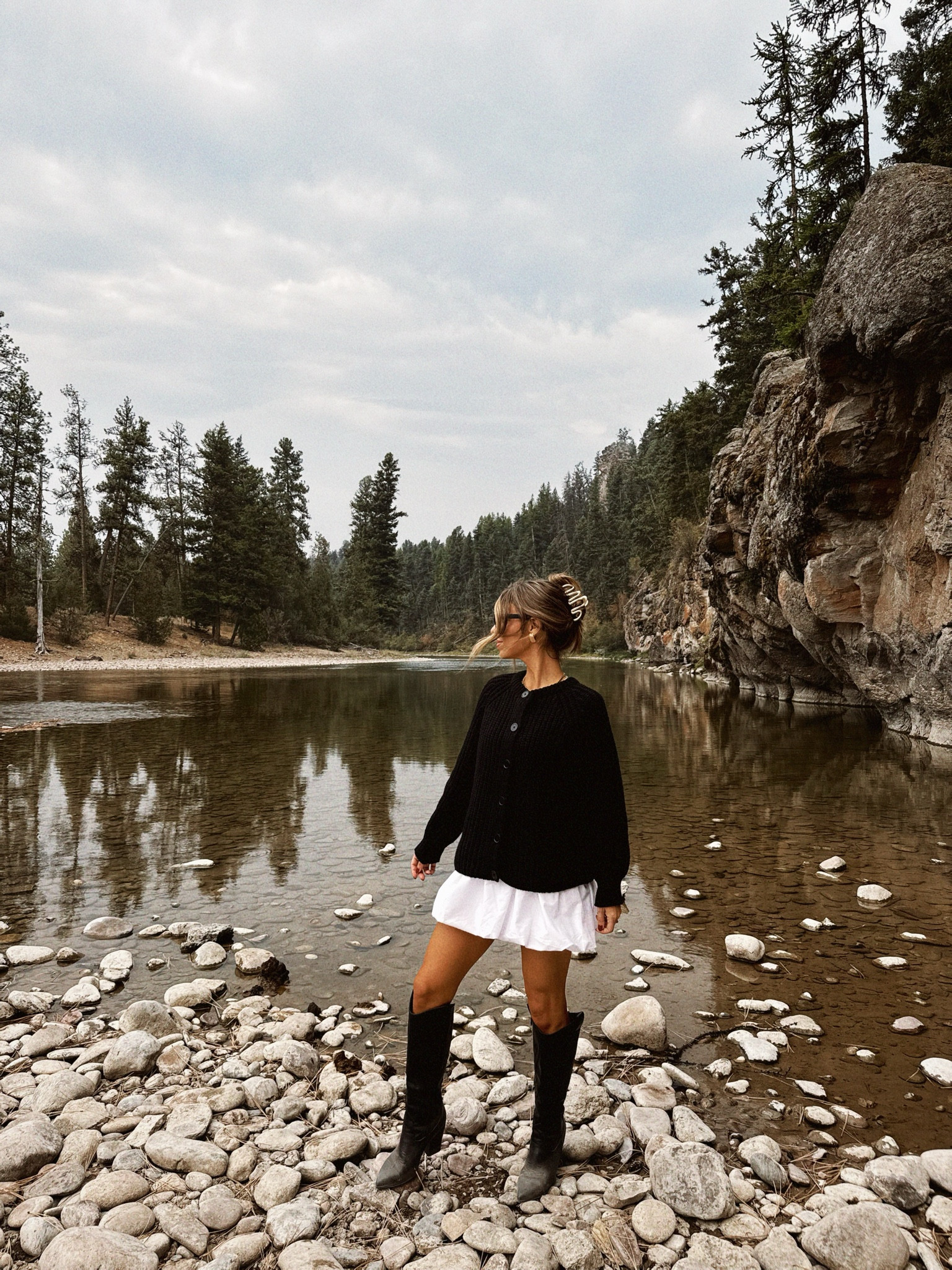 Amazon bubble skirt dress size small
Amazon black button down cardigan small
Amazon cowboy boots 


#LTKSeasonal #LTKStyleTip #LTKFindsUnder100