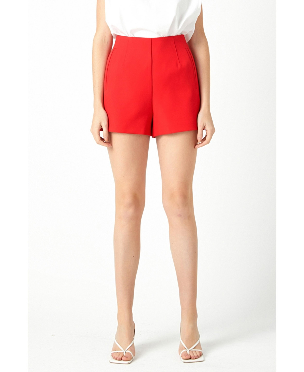 Women's High Waisted Shorts - Red | Macy's