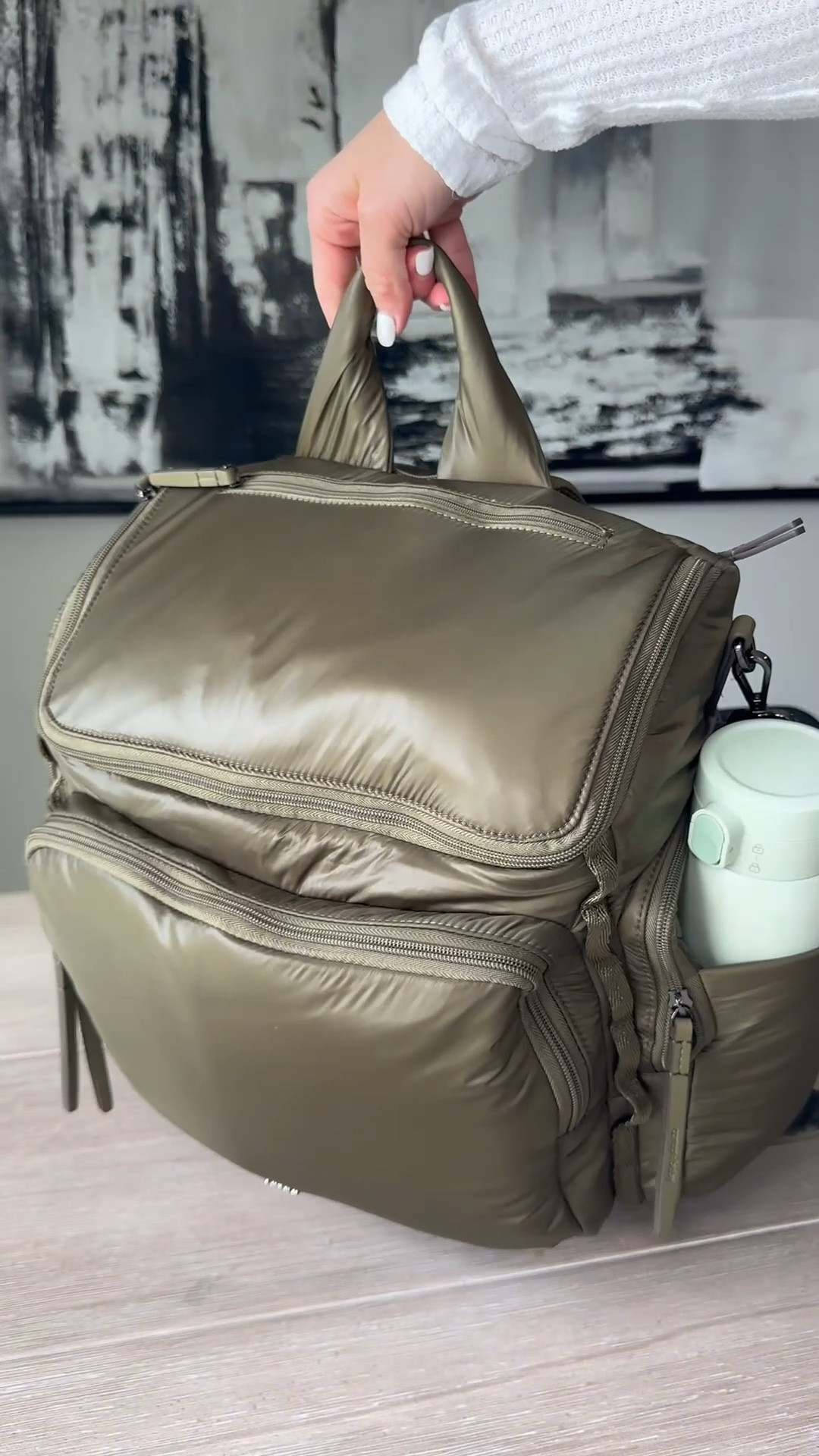 This is the large Baby Bag Nylon by Caraa in the color Olive. It’s super roomy and easy to wash. It has a dedicated spot for diapers, wipes, bottles, clothes, and more. It includes isolated pockets to keep food hot or cold. It’s lightweight and super stylish✨🤩

#LTKFamily #LTKKids #LTKBaby
