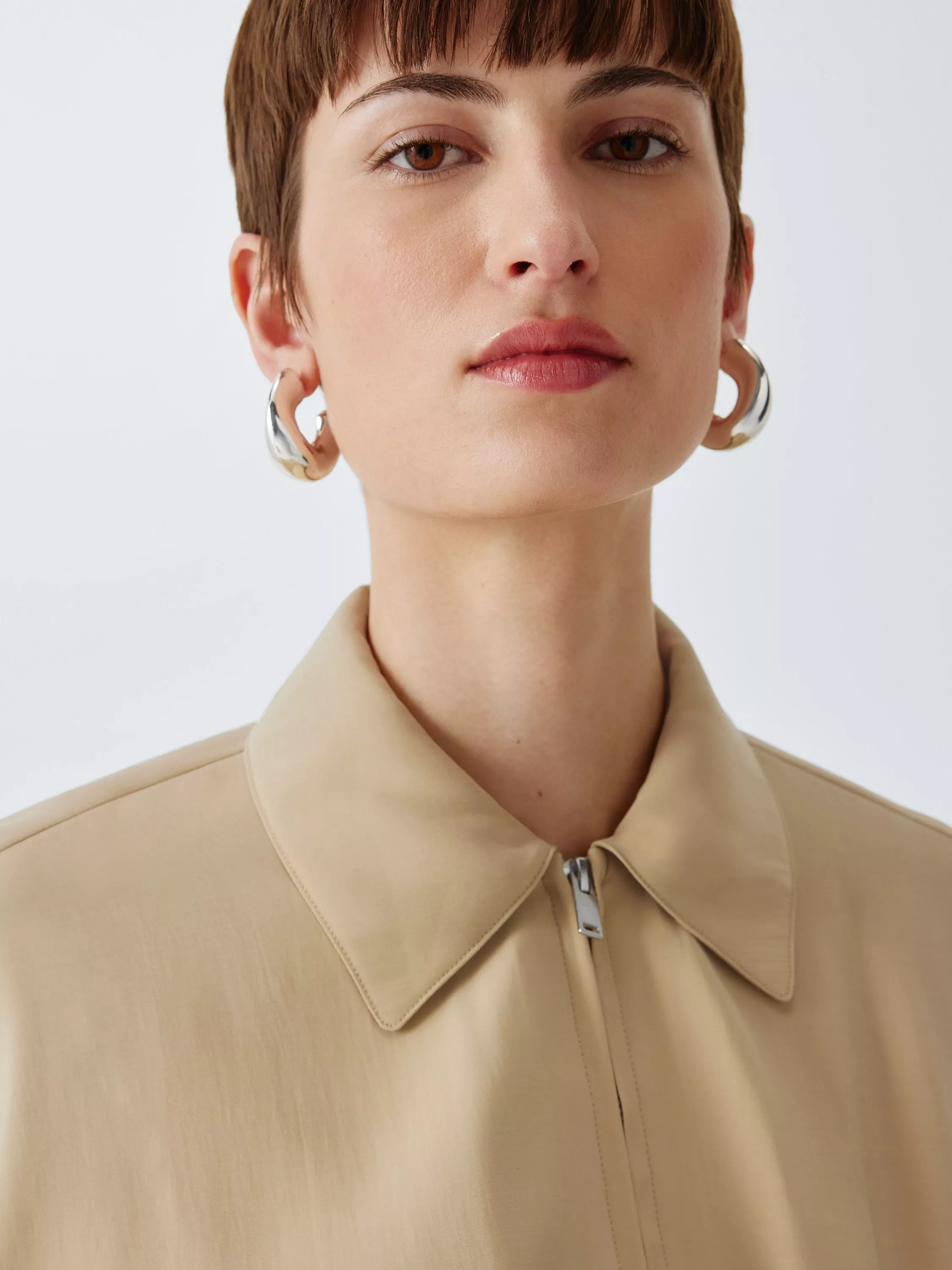 John Lewis Blouson Sleeve Jacket, Natural | John Lewis (UK)