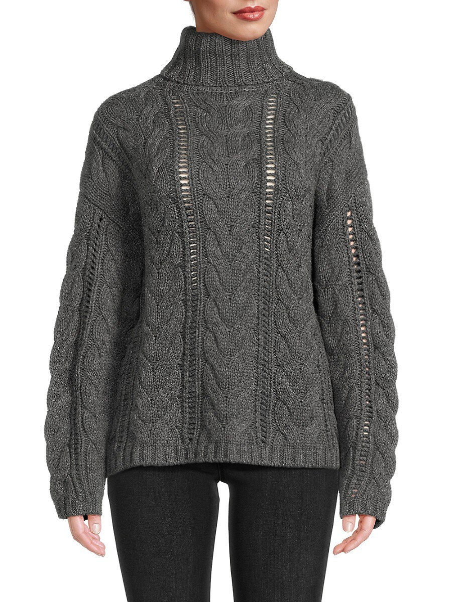 Naadam Women's Statement Turtleneck Wool Blend Sweater - Granite - Size XS | Saks Fifth Avenue OFF 5TH
