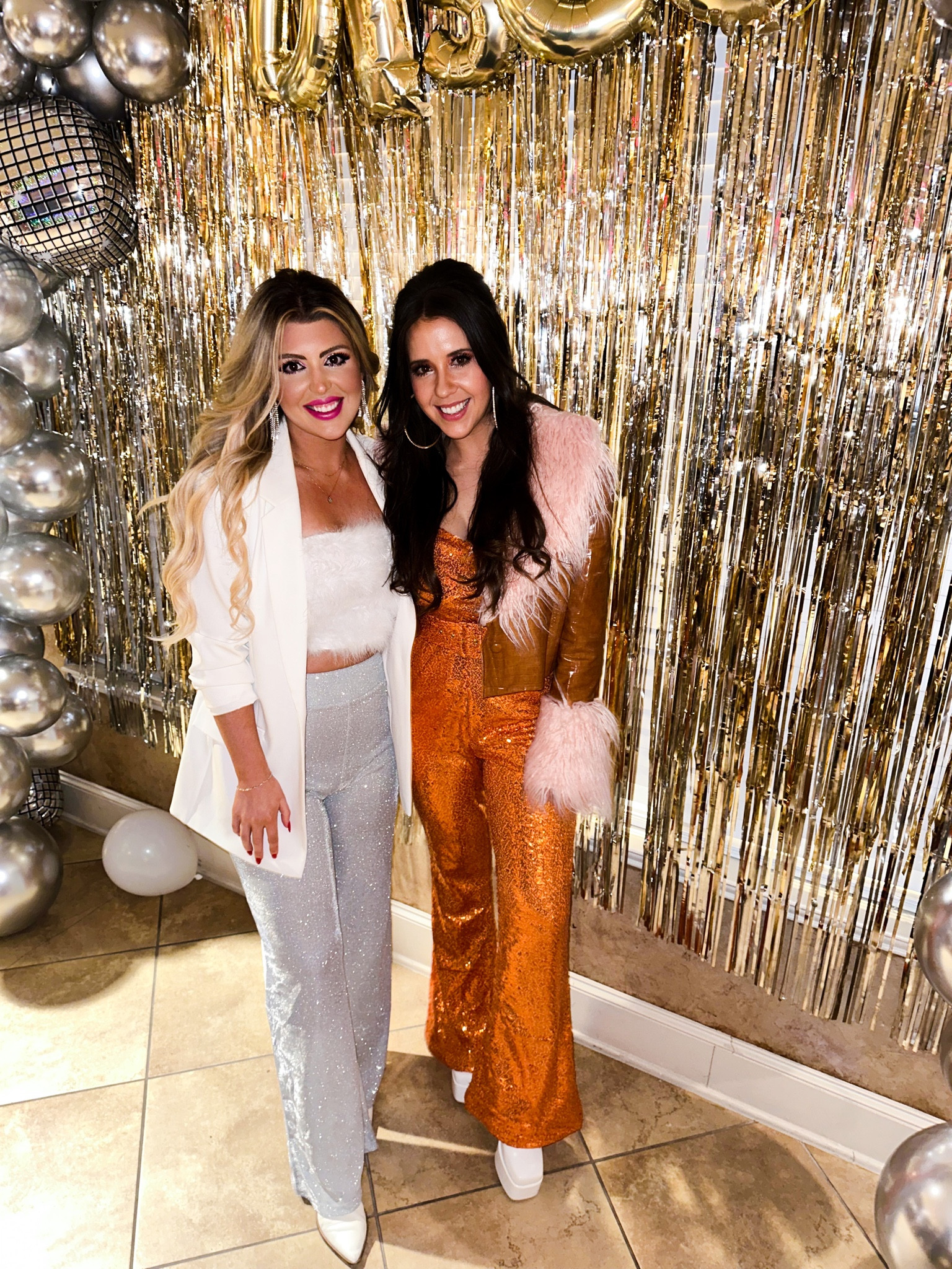 Disco party outfit, bridal outfit, white outfit, disco out, theme party outfit, costume, bridal, bride, bachelorette, fur top, sparkle pants, glitter pants, amazon fashion, white blazer, white blazer jacket, amazon fashion, amazon apparel, amazon prime day

Wearing size small in jacket and top. Wearing medium in pants 

#LTKxPrimeDay #LTKstyletip #LTKsalealert