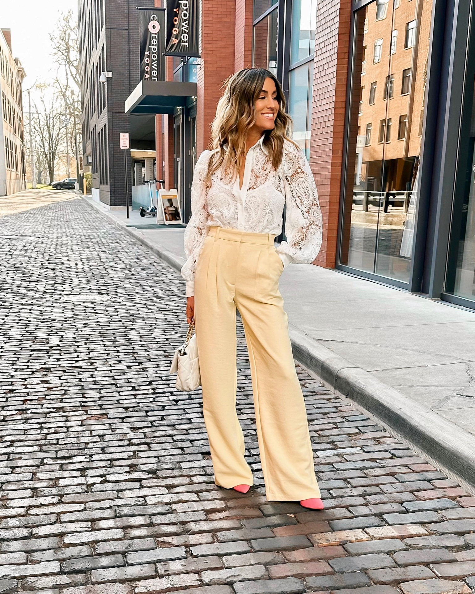 20% OFF these pants with pants! I’m wearing the long length here with heeled booties! Top is old from VICI. 

#LTKstyletip #LTKsalealert