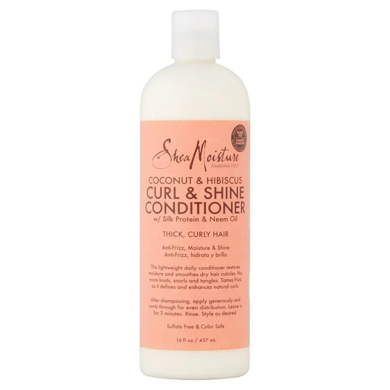Shea Moisture Coconut & Hibiscus Curl & Shine Conditioner Family Size, 16 fl oz | Walmart (US)