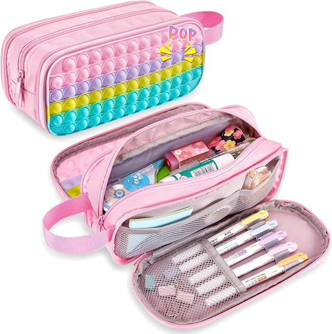 Large Pencil Case for Girls Big Capacity Pencil Pouch Back to School Supplies for Kids Cute Penci... | Amazon (US)