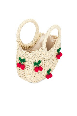 Cherry Straw Bag in Beige | Revolve Clothing (Global)
