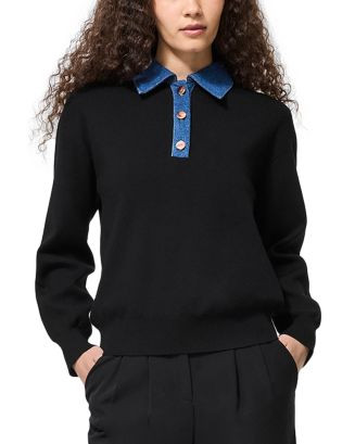 Contrast Collar Sweater | Bloomingdale's (US)