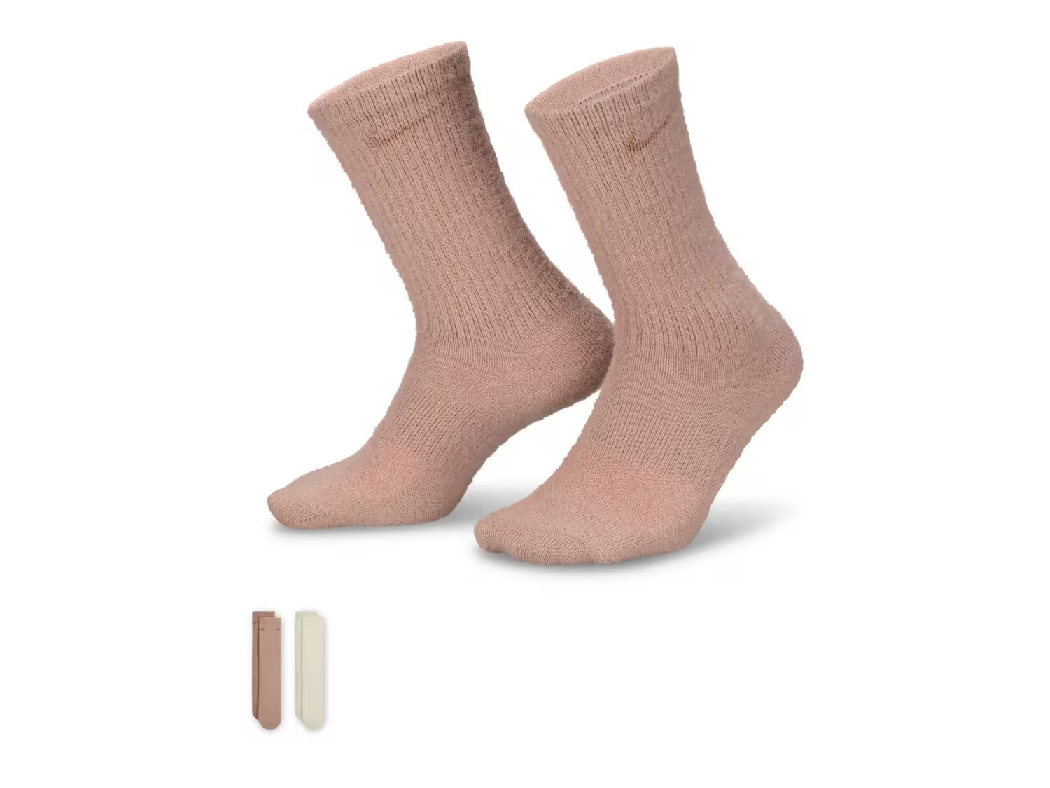 Nike Cush Cozy Crew Socks 2 Pack | Women's | White/Pink | Size M | Socks | Athletic | Crew | DSW