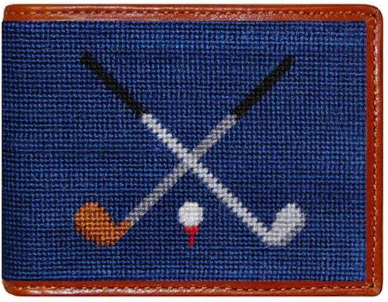 Crossed Clubs Needlepoint Bi-Fold Wallet by Smathers & Branson | Amazon (US)